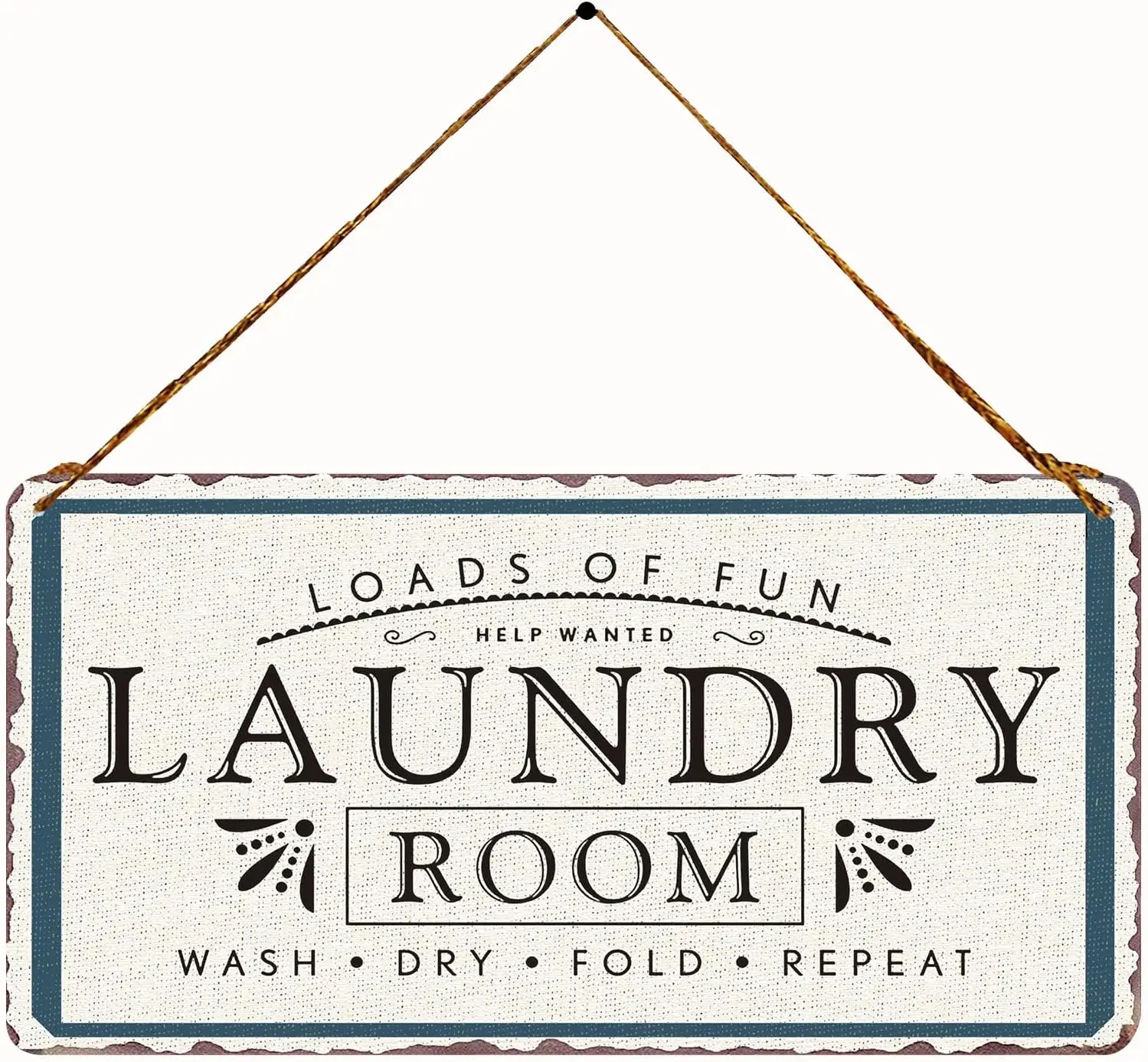 Loads of Fun Laundry Room Vintage Metal Sign Wall Art Hanging Rustic Farmhouse Home Decor for laundry room, Bathroom, Washroom 5