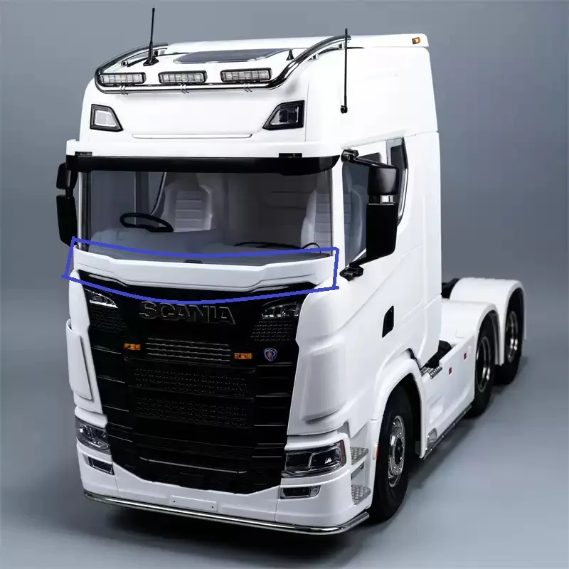 Fineline Stone guard White Windshield Baffle For 1/14 Tamiya Truck Trailer Scania 770s 56368 Retrofit a Diy Model Toy YGP-U10