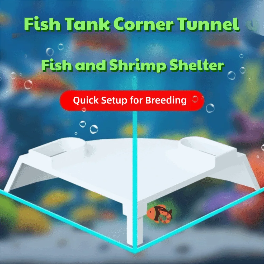 

Tunnel Structure Aquarium Corner Hiding Cave Corner Design Plastic Small Fish Shrimp Concealed Room Hideouts
