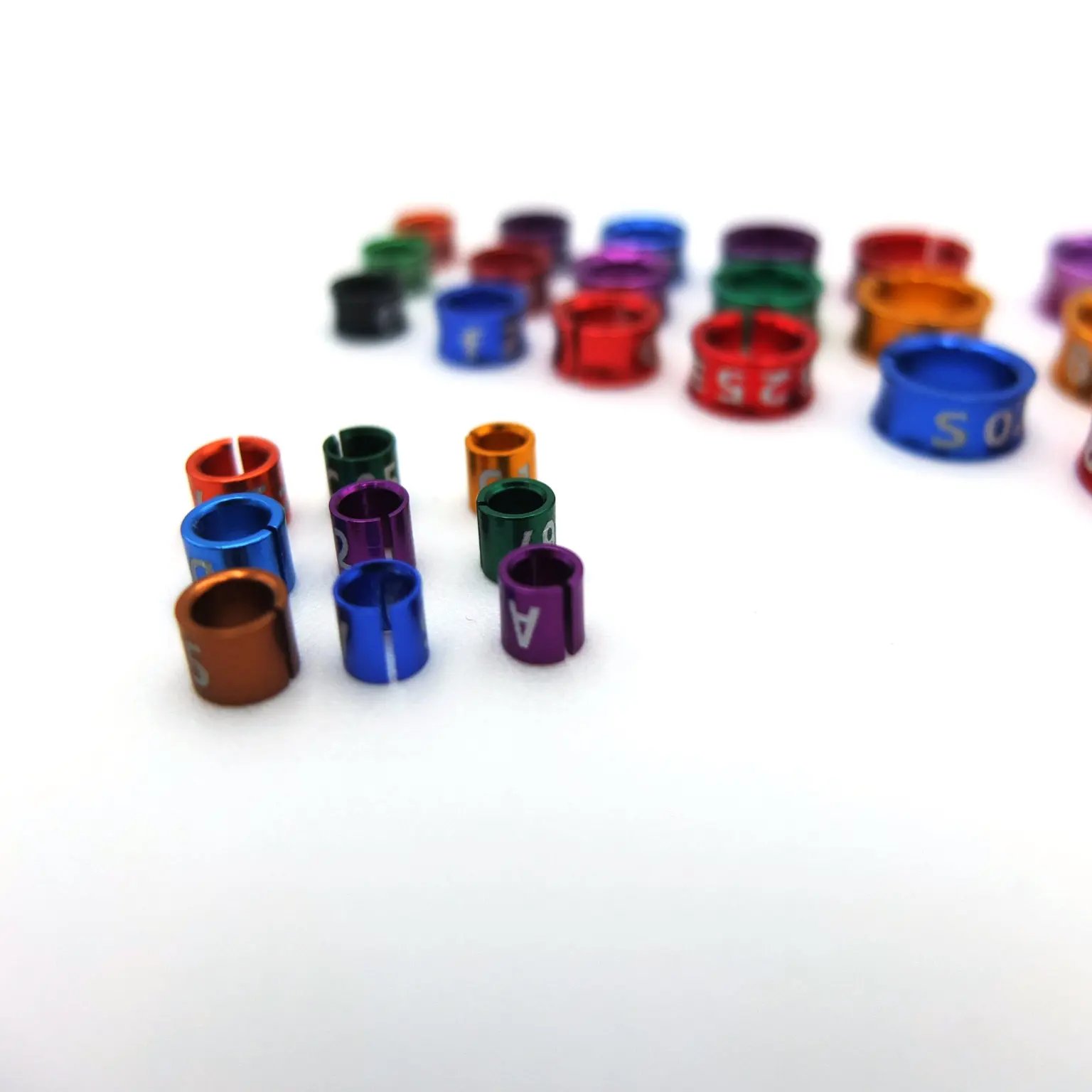 50PCS Split Aluminium Bird Leg Bands Split Aluminium Bands random-color multi-colors