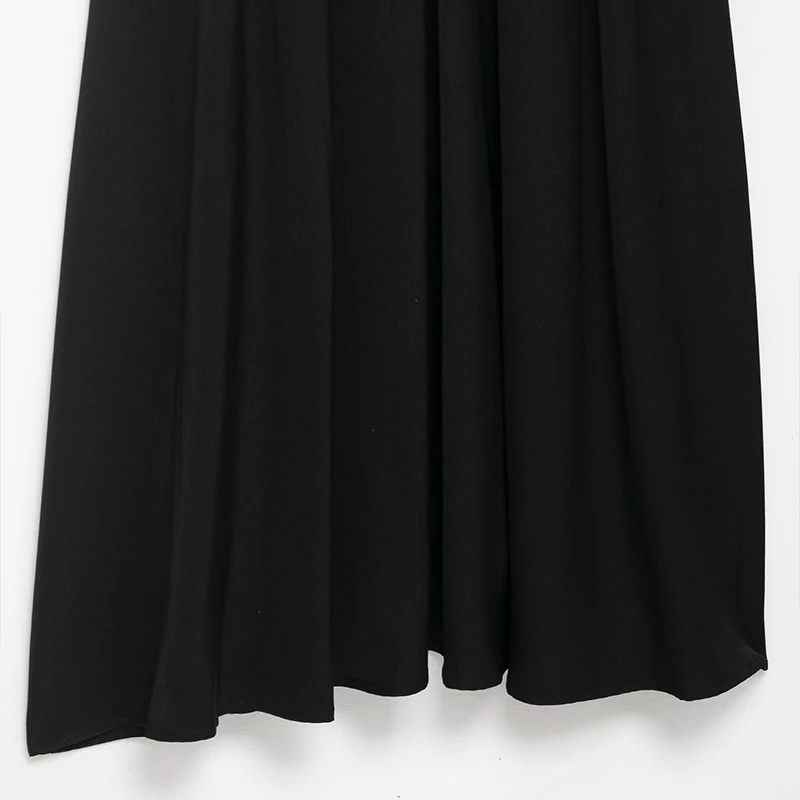 فستان Willshela للسيدات ذو ثنيات سوداء وأربطة متوسطة الطول عتيق ورقبة على شكل حرف V وأكمام قصيرة فساتين نسائية أنيقة #4