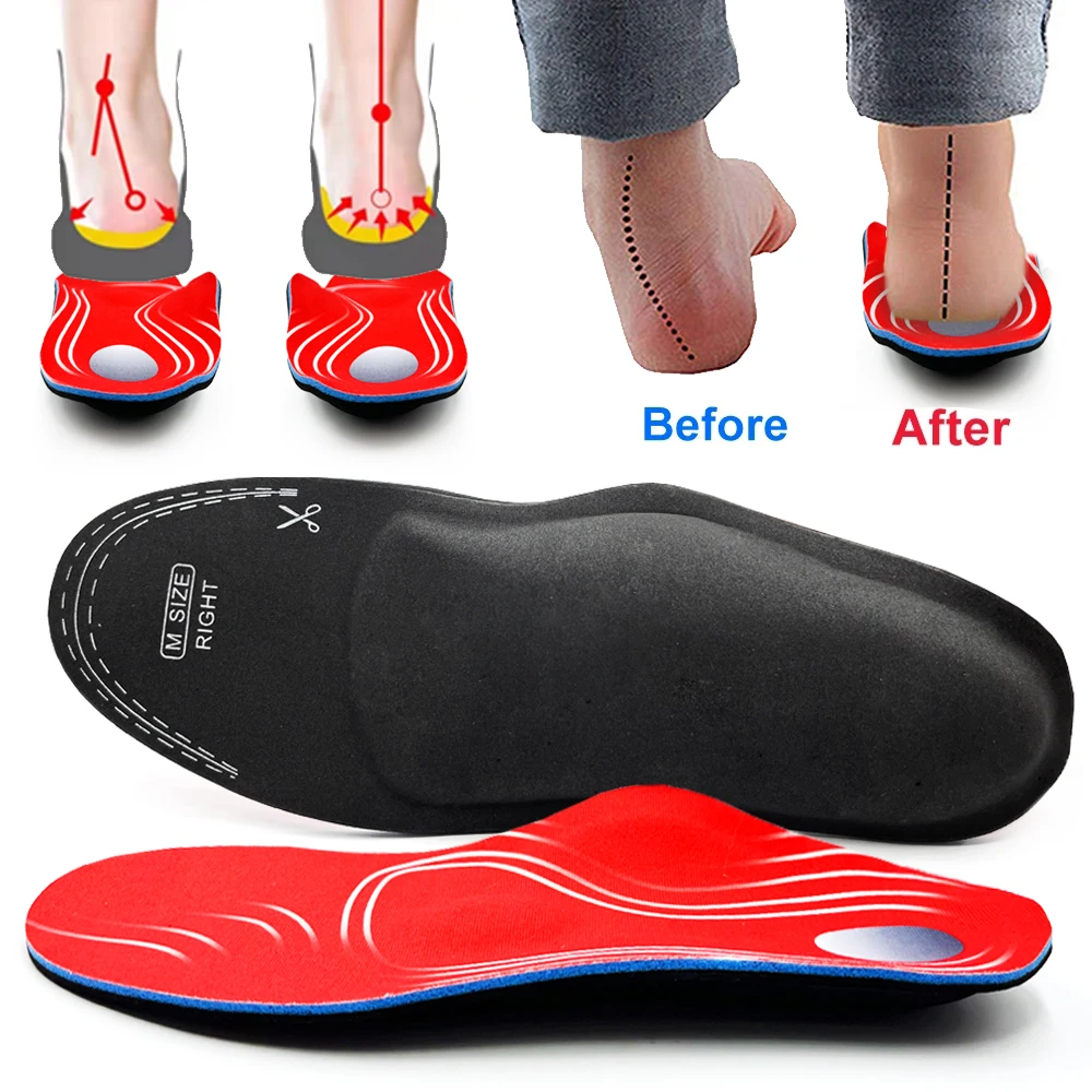 1-2 Paar orthopädische Einlegesohlen zur Unterstützung des Fußgewölbes, Unisex-Technologie, Stoßdämpfung, orthopädische, elastische Einlegesohlen für den Sport