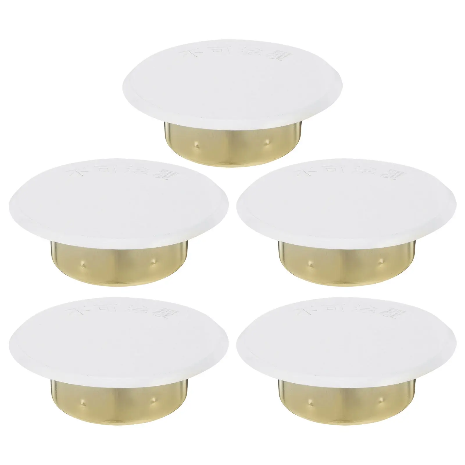 5Pcs White Flush Mount Fire Sprinkler Cover Plate Concealed Escutcheon Recessed Ceiling Trim Ring for Residential Commercial Use