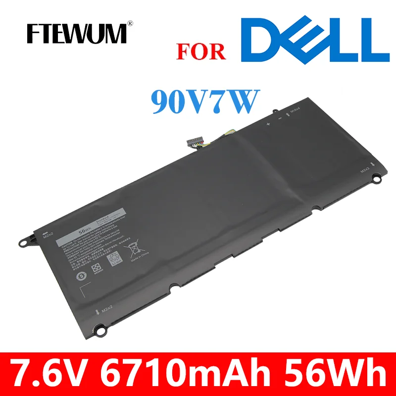 

Аккумулятор для ноутбука Dell XPS 13 7,6 XPS13 9343 13D-9343 P54G 0N7T6 5K9CP RWT1R 0DRRP, 56 Вт/ч, 90 в, 9350 в, 4 ячейки