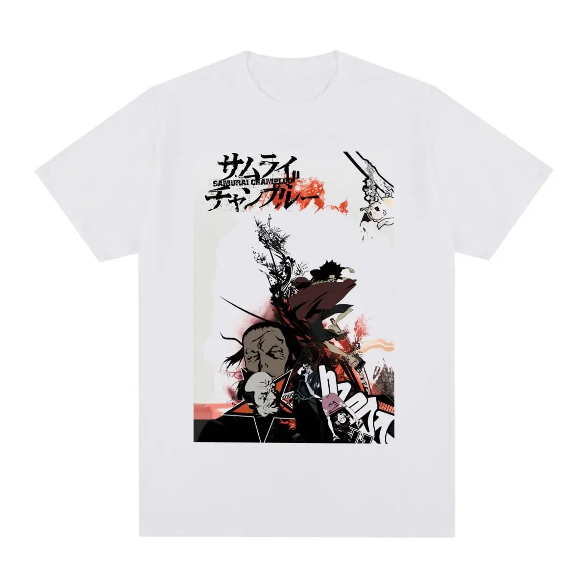 

Samurai Champloo Vintage T-shirt Awesome Japanese Manga Anime Cotton Men T shirt New Tee Tshirt Womens Tops