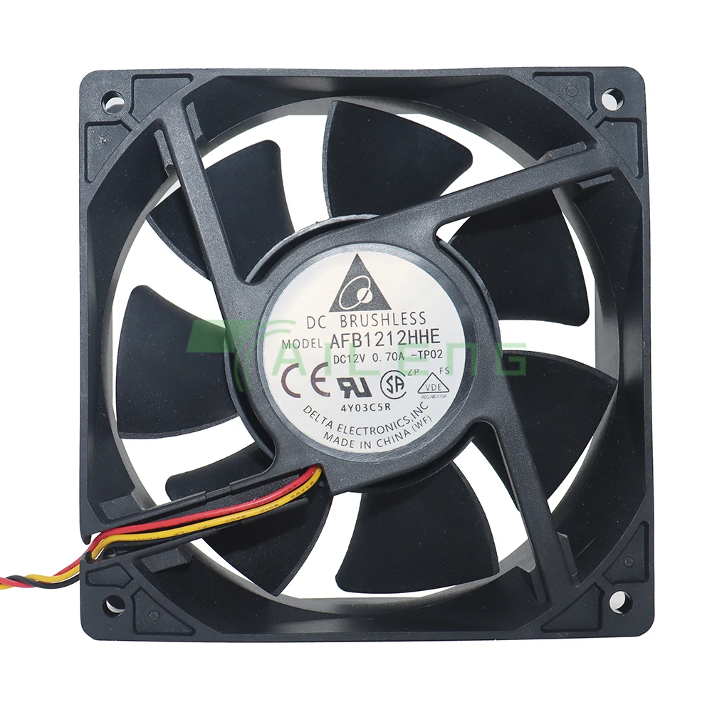 

AFB1212HHE 12038 3wires 3pin DC 12V 0.7A 120x120x38MM 120mm NEW cooling Fan For Delta