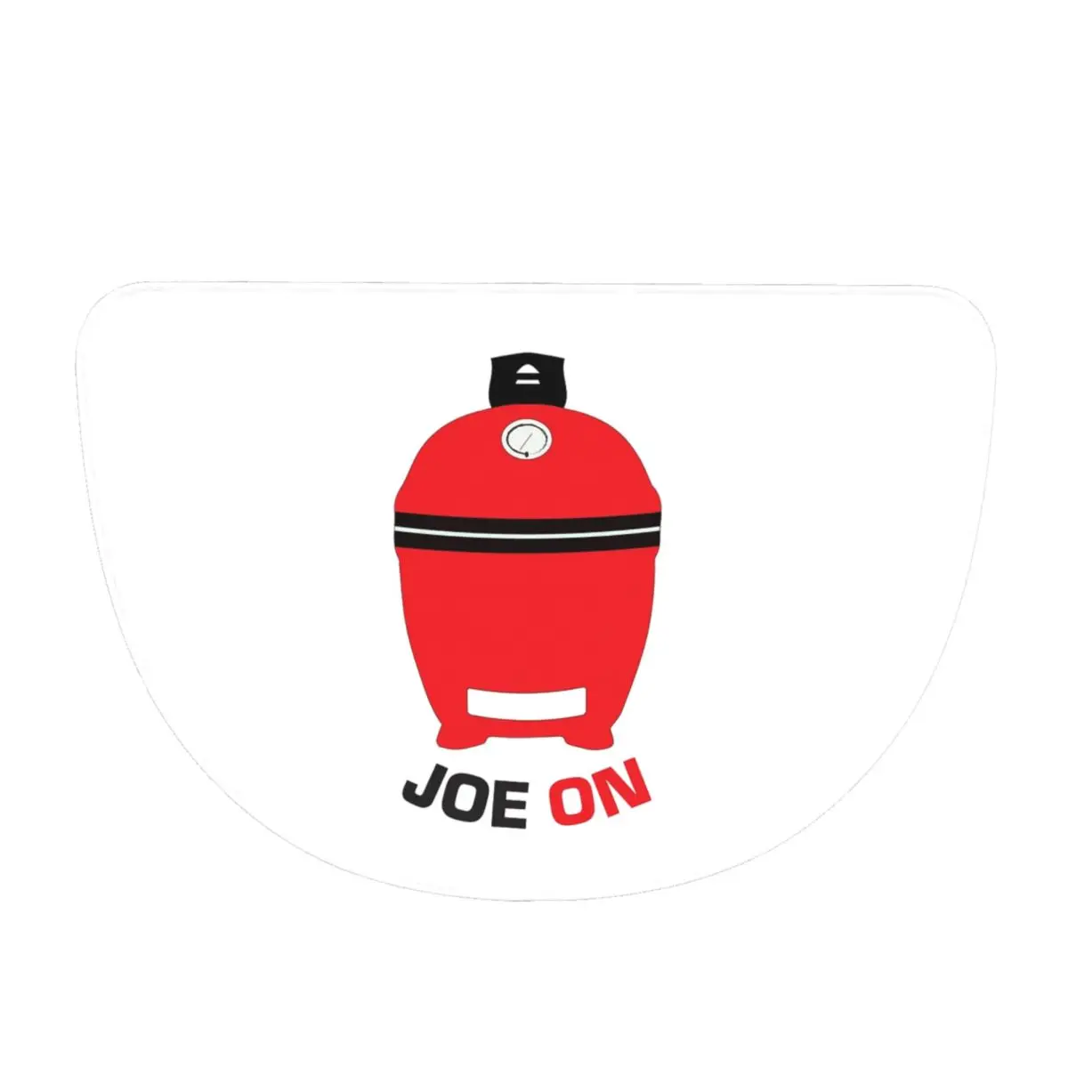 Kamado Joe BBQ Grill And Smoke Soft Flannel Half Round Doormat Non Slip Bathroom Mat Absorbent Floor Carpet for Garage