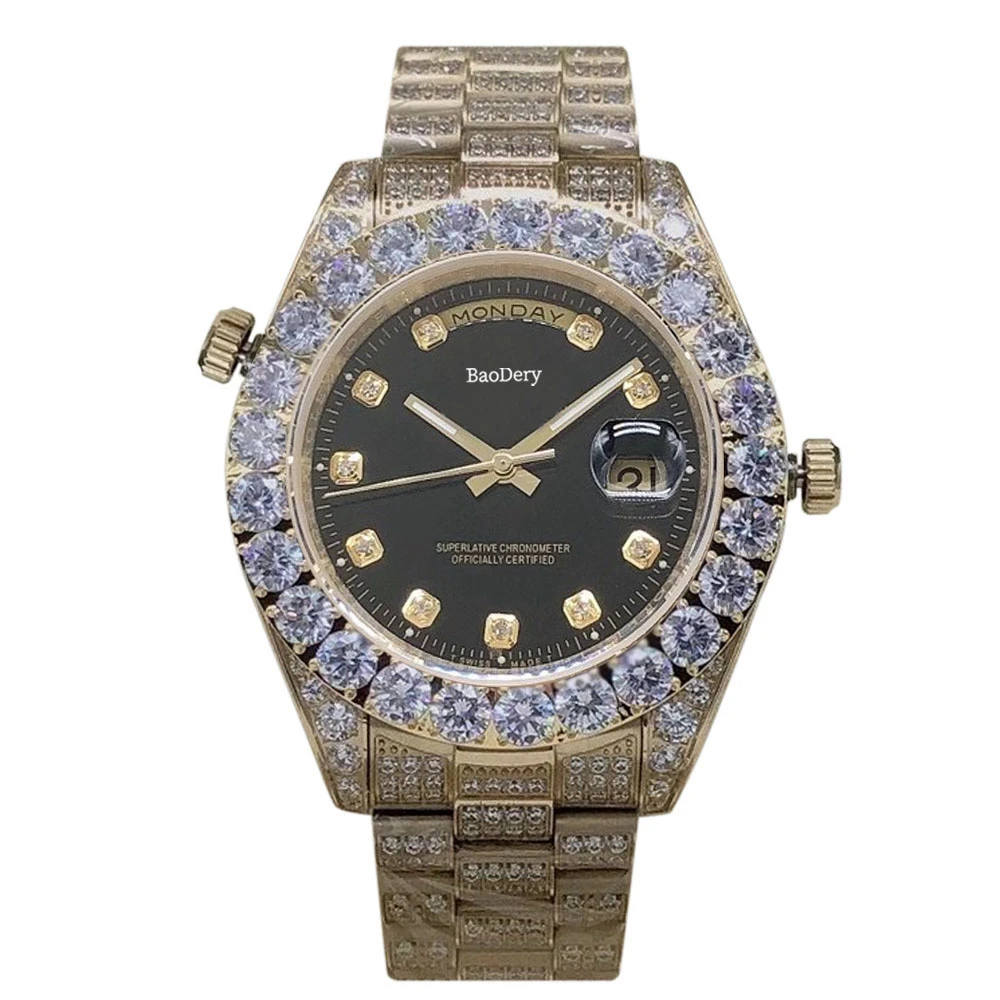 ساعة أوتوماتيكية رائجة البيع مقاس 43 ملم للرجال مع عرض مؤشر نداء خالد