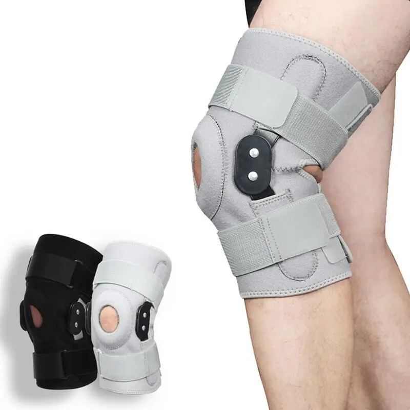 1PC Knee Brace with Dual Metal Side Stabilizers Knee Pad Support Adjustable Patella Protector Arthritis Joint Pain Sports Guard