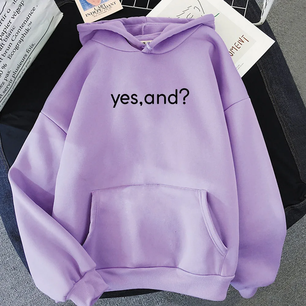 Yes,and? New Song Printing Hoodies Long Sleeve Men/Women Streetwear Sweatshirts Letter Graphic Pullovers Sudaderas Con Capucha