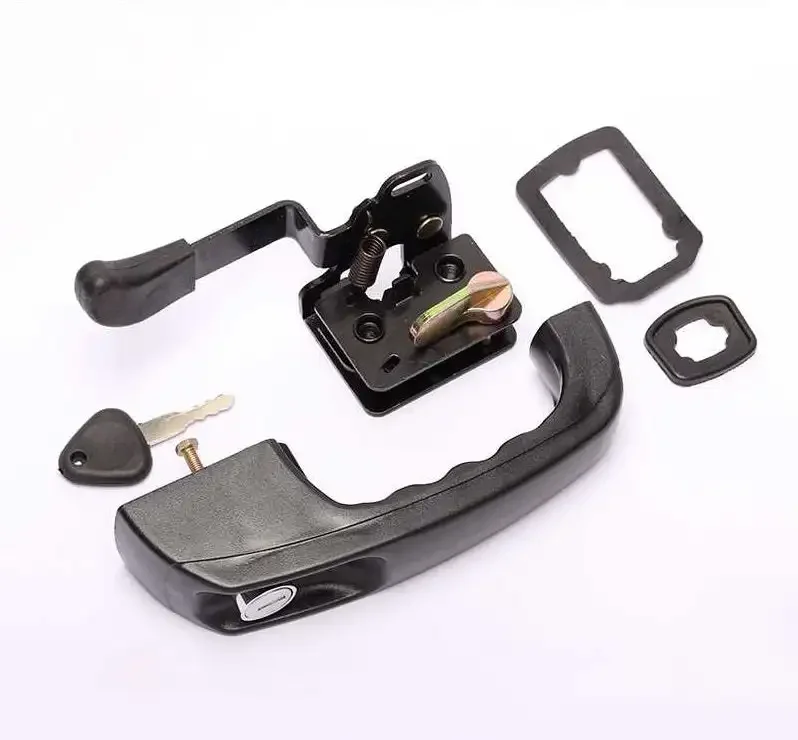 2pc 252910833 DS502A-7 XE60CA Excavator Accessories outer handle lock  For XCMG Cab door lock assembly