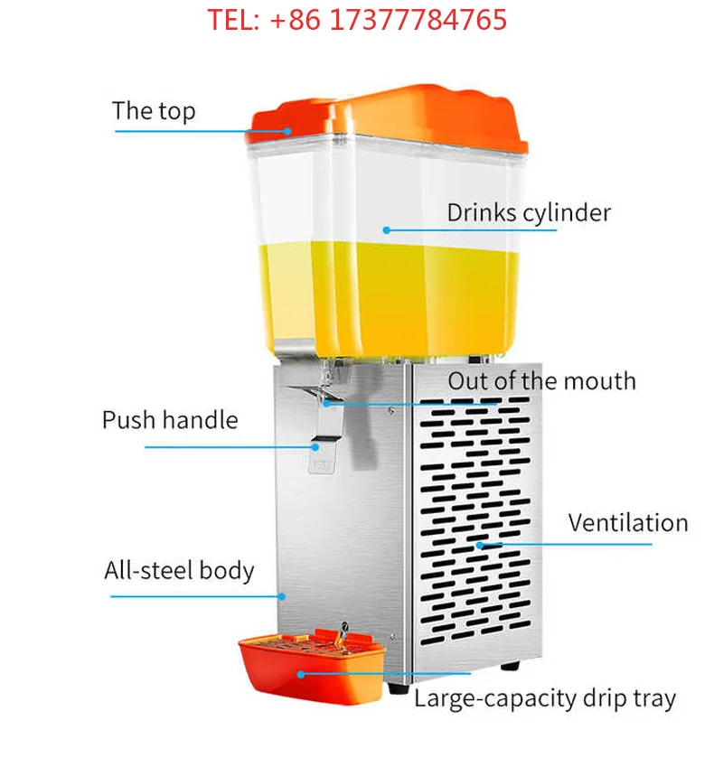 Commercial 48 L Automatic Ice Drinks Juice Dispenser Chinese Manufacture 3 Tanks for Restaurant Food Shop Source