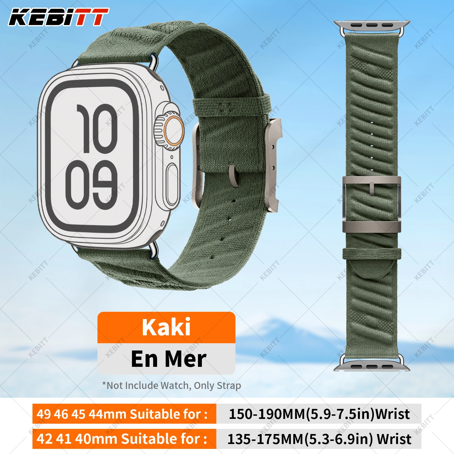 Kebitt New En Mer Bleu Nuit Single Tour Iwatch Band 42 mm für Apple Watch Ultra 3 2 Serie 11 10 9 8 7 6 Se 3 Armband 46 mm 45 49 mm 3