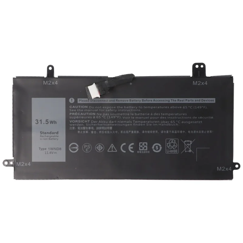 New 3 Cells 11.4V 31.5Wh Internal Laptop Battery 1WND8 For Dell Latitude 12 5285 5290 2-in-1 X16TW JT90P J0PGR Lithium