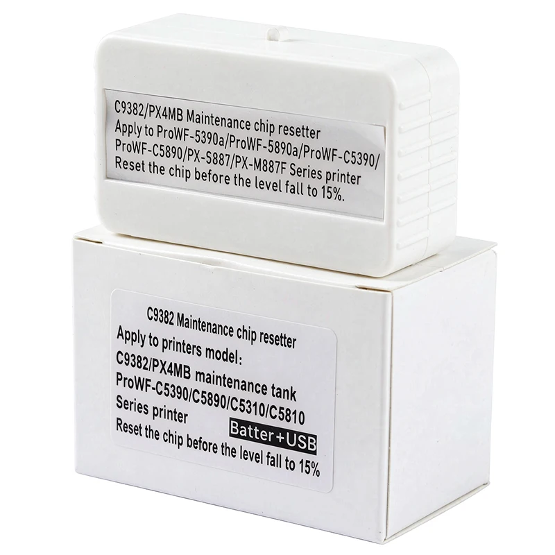 C9382 PX4MB Maintenance Box Chip Resetter For Epson WorkForce WF-C5890 C5390 5890 5310 5810 WF-C5390 PX-S887 PX-M887F Printers