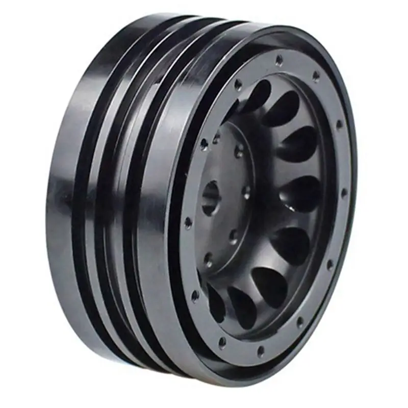T34C 4Pcs RC 1: 10 Rock Crawler Wheels Cool Metal Alloy Rims 1.9inch Beadlock Wheels for SCX10 CC01