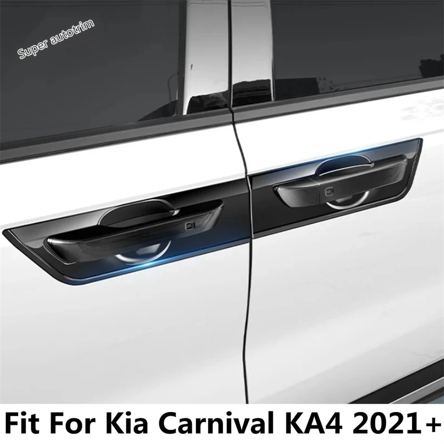 

Car Door Handle Bowl Decoration Protection Cover Trim For Kia Carnival KA4 2021 - 2024 ABS Black Accessories Exterior Refit Kit