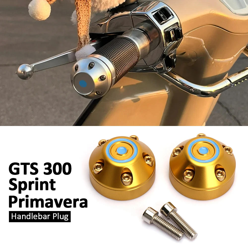 

New Motorcycle Handle Bar Ends Plug Grips Handlebar Plug Caps Slider For Vespa GTS GTS300 Sprint Primavera 150
