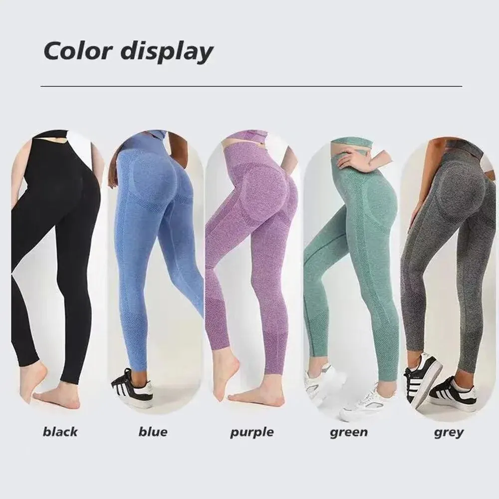 Yoga Pants Women Compression Seamless Tummy Control High Waisted Workout Leggings Women\'s Running Athletic Slimming Gym Clothes