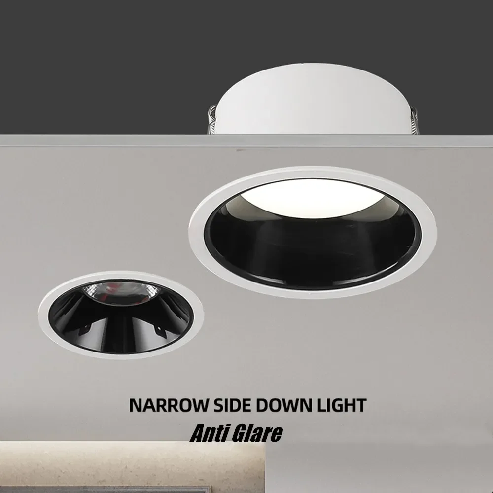 

Dimmable LED Downlight Anti-Glare 15W18W COB Recessed LED Ceiling Light 5W 7W 9W Spotlight AC85-265V Indoor Lighting for Bedroom