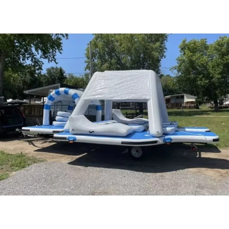 2026 Inflatable Floating Water Sofa Leisure Island Lounge Relaxation Platform