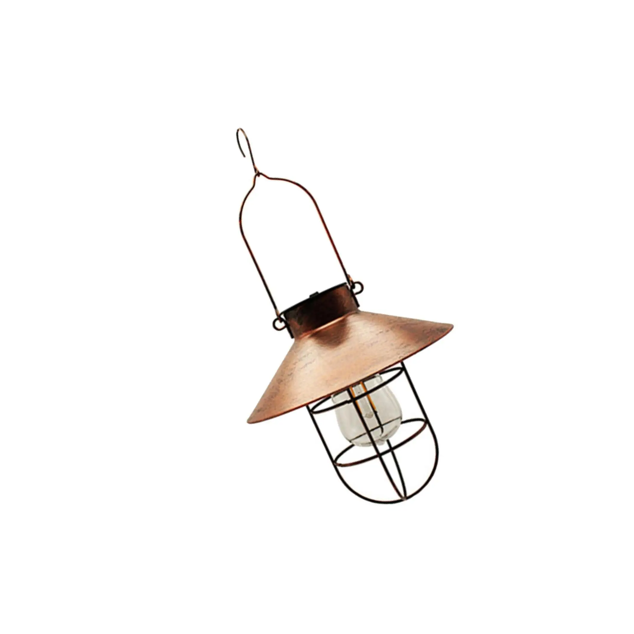 

Solar Lantern Hanging Lamp with Hanging Rod Outdoor Lights for Terrace Lawn Black