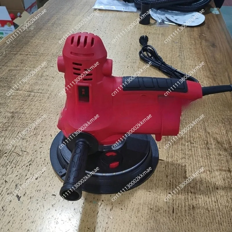 Handheld Self Priming Wall Sander Polisher 180mm with Dust Free Dual Lights Drywall Grinder Vacuum Sander for Ceiling