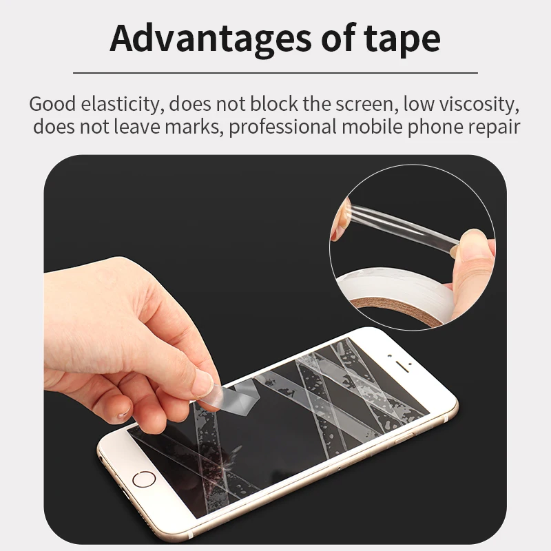 LUXIANZI LCD Screen Repair Fixing Tape Edge Frame Fix For Cellphone Tablet Electrical appliance Touch Screen Adhesive Tape 10mm