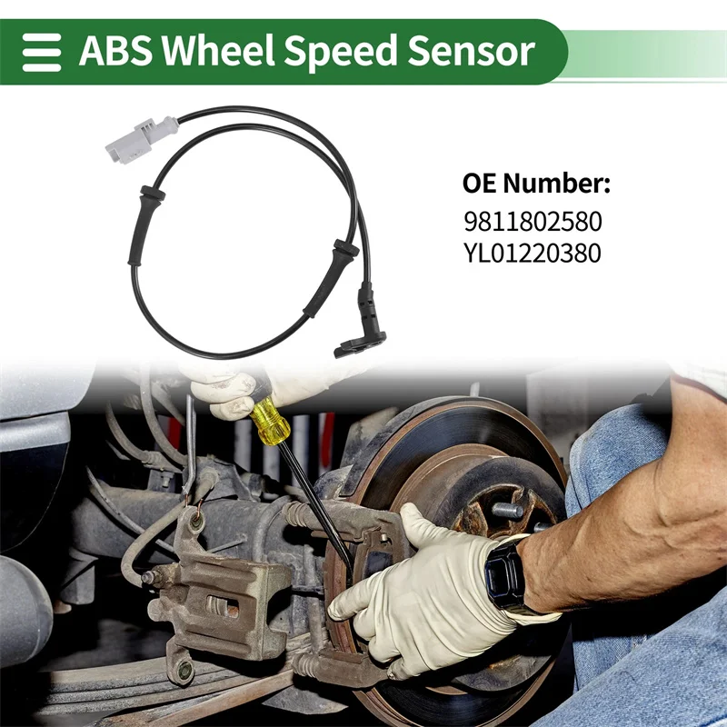 ل 307 308 408 3008 سيتروين C4L عجلة خلفية سرعة الاستشعار الأمامي والخلفي ABS سرعة الاستشعار ABS الاستشعار 9811802580 #3