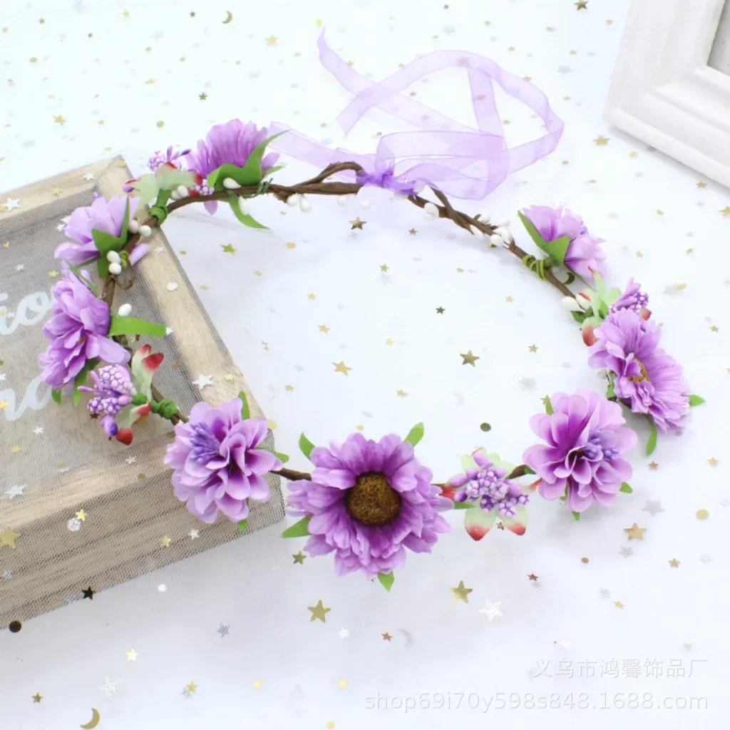 

Wedding Bridal Green Leaf Flower Crown Eucalyptus Floral Crown Maternity Photo Props