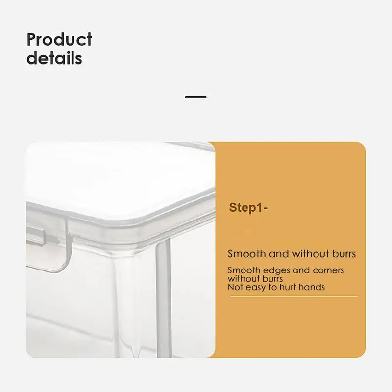 Clear Pencil Holder Box Snap-On Large Capacity Stationery Case With Lid Portable Space Saving Storage Holder For Home School