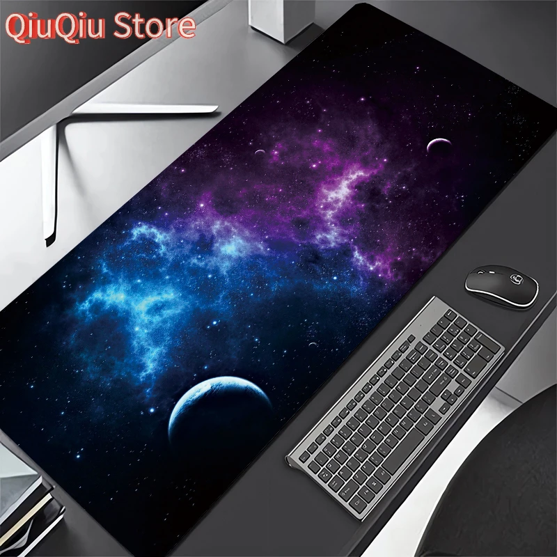 Universe Computer Mouse Pad XL Solar System Gaming Gamer Mat Space Large Mousepad for Keyboard Deskmat Starry Sky 900x400MM XXL