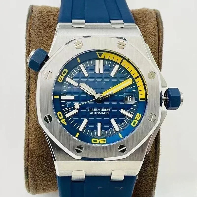 2025 امنح علبة هدايا جميلة سلسلة جديدة من أوف شور رويال أوك حركة ميكانيكية أوتوماتيكية بالكامل للرجال فاخرة ومتميزة