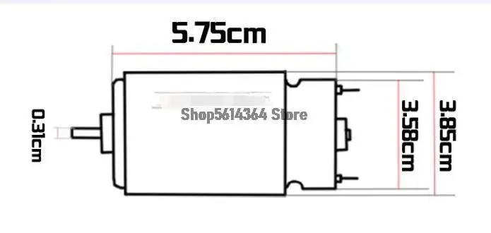 15 Tooth 11.5mm Gear Dia. GRS/RS-550VC DC Lithium Drill Motor for Electric Screwdrivers 10.8V/12V/14.4V/16.8V/18V/21V