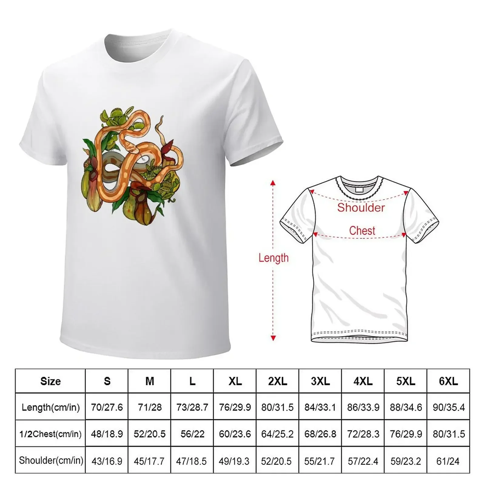 Corn Snake & Carnivorous Plants T-shirt for a boy funnys mens vintage t shirts