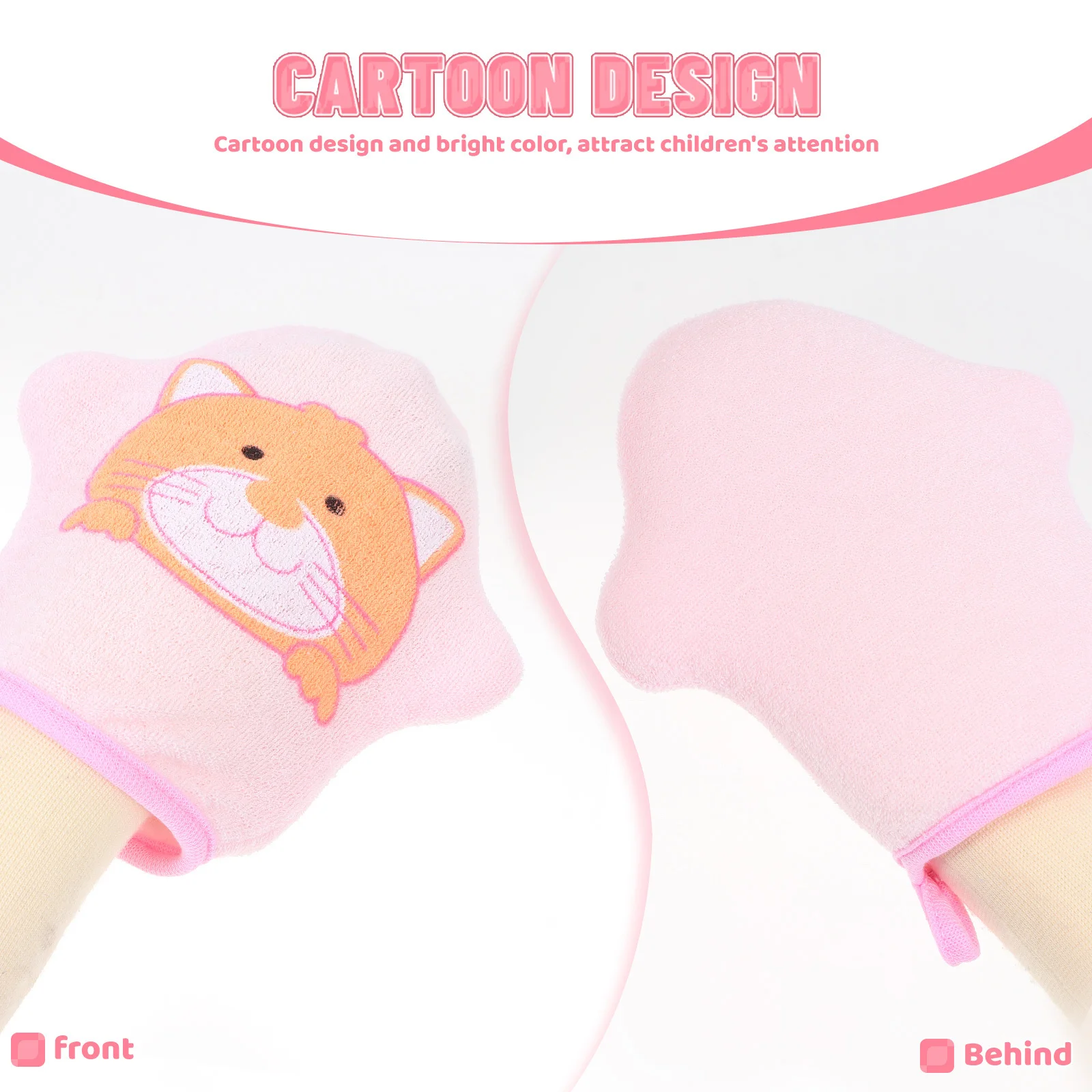 

3Pcs Bath Gloves Comfortable Foam Rich Bubbles Cartoon Body Scrubber for Bath Gloves Shower Supplies