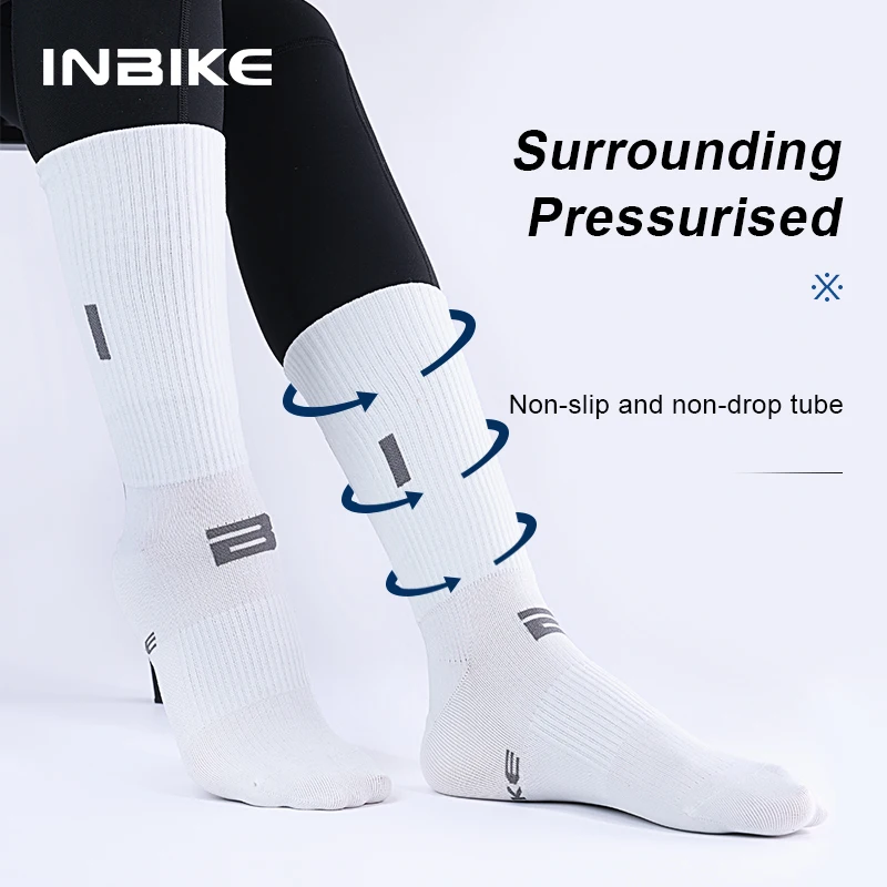 

INBIKE 1pcs Anti Slip Silicone Summer Socks Cycling Socks Men Bicycle Sport Running Bike Socks