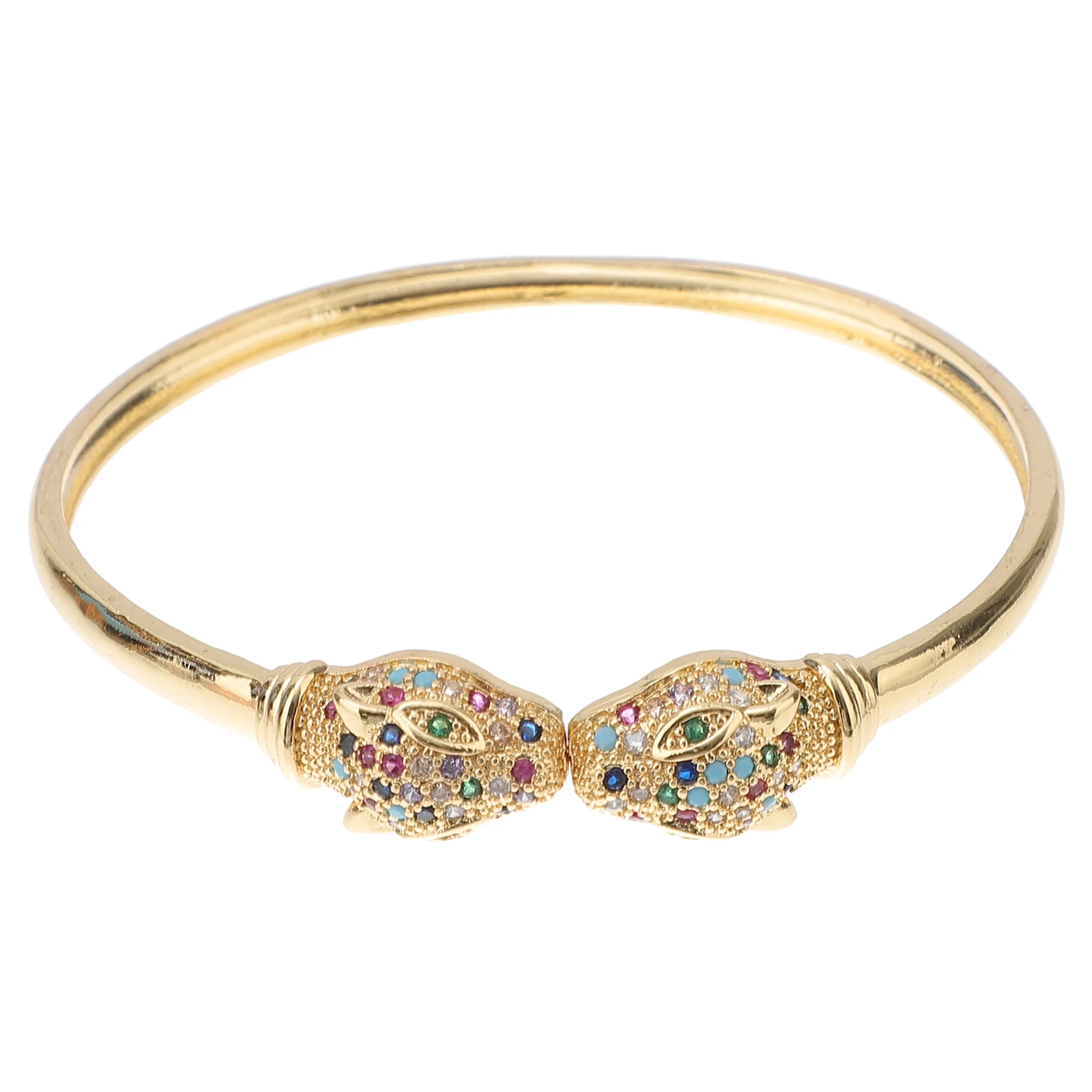 

Colored Zircon Bangle Creative Animal Design Bracelet For Women Jewelry for Women Teen Girls Lightweight Safe Gift