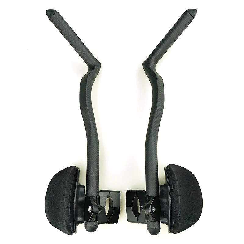 جديد على شكل خاص المشبك الطريق الثابتة والعتاد الدراجة الترياتلون الوقت محاكمة كامل الكربون دراجة TT المقود 55 درجة تمديد بقية بار #4