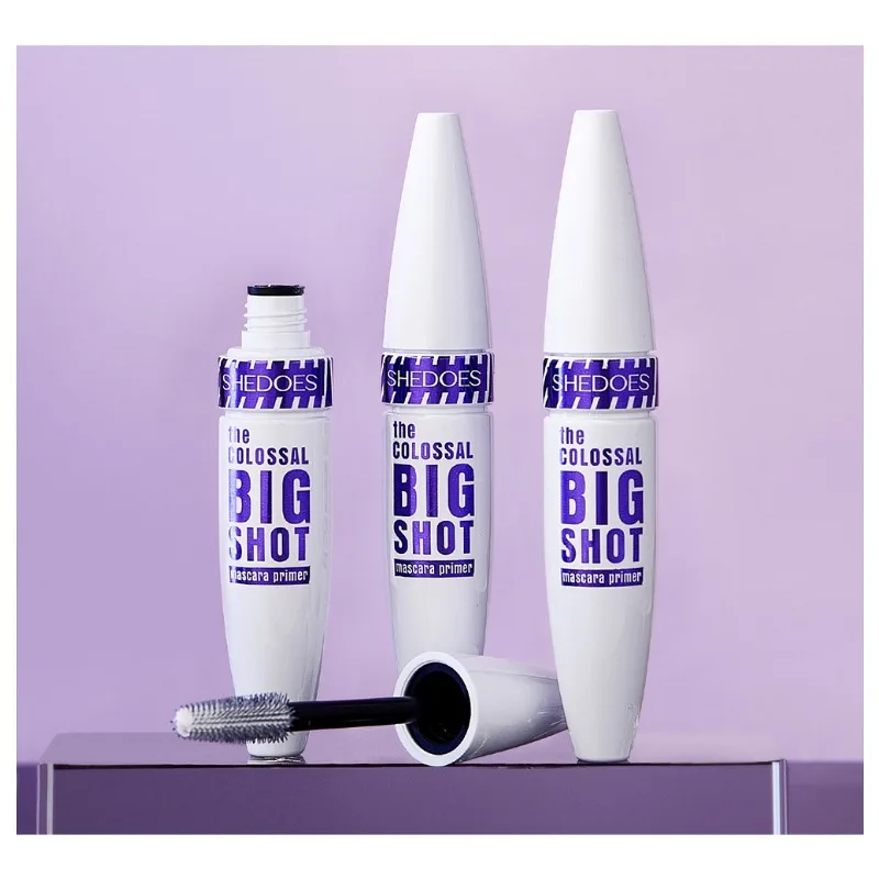 1PCS White Thick Slender Waterproof Non Smudging Eye Black Base Durable Fast Drying Curling and Curling Eyelash Makeup Product