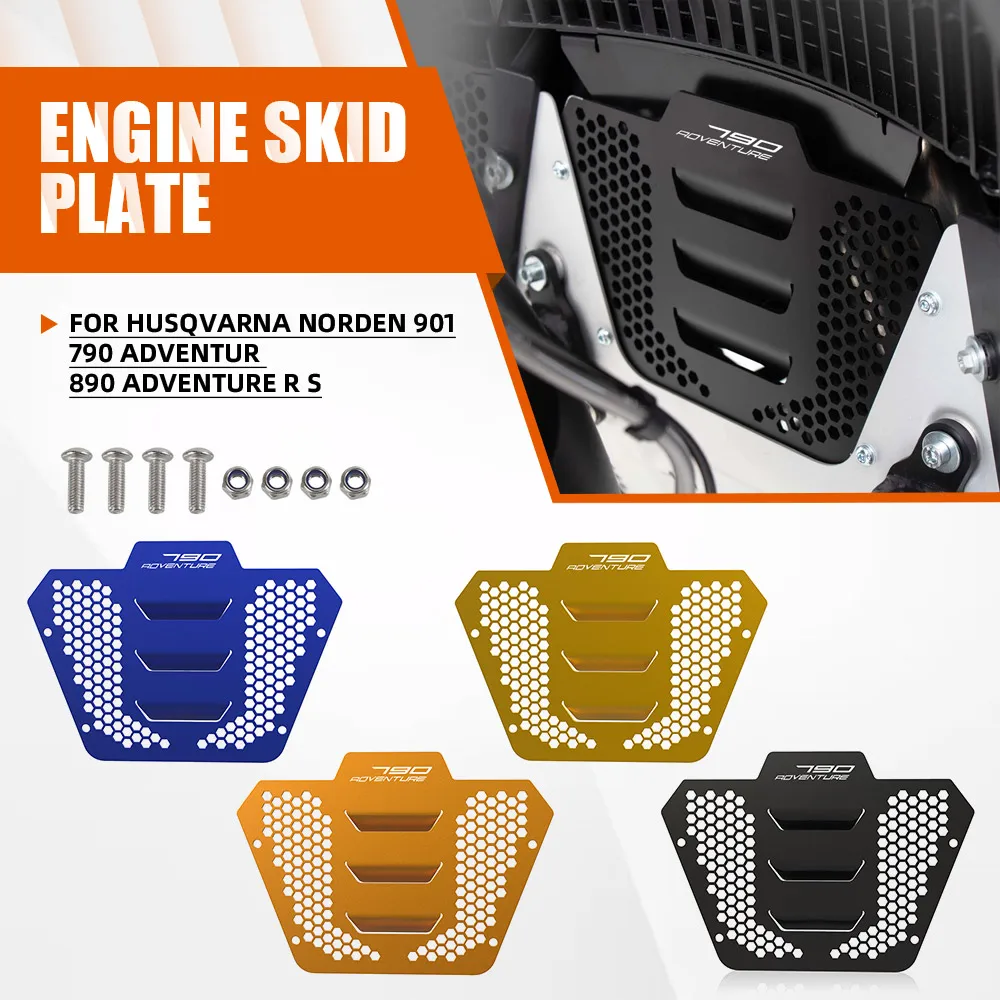 For Husqvarna Norden 901 790 Adventur 890 Adventure R S Engine Cover Protector Crap Flap Radiator Guard Protection Accessories