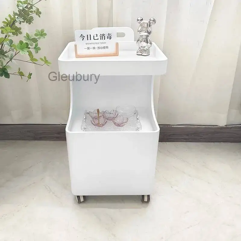 Storage Hairdressing Salon Trolley Cosmetic Tattoo Lash Pedicure Salon Trolley Barber Equipment Furniture Carrito Medico Lstc