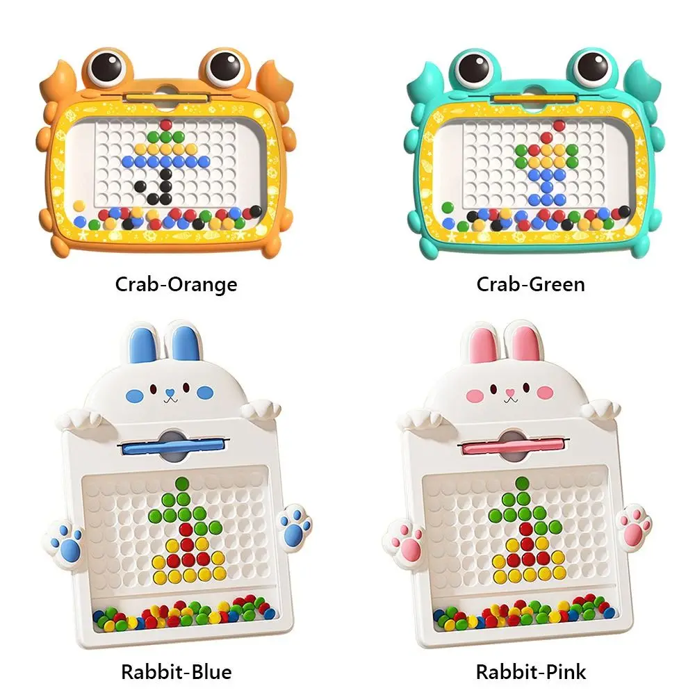 لوحة رسم مغناطيسية من مونتيسوري، متعددة الألوان، كرتونية، أرنب السلطعون، لوحة رسم مغناطيسية، تحكم في التدريب، تعلم مرحلة ما قبل المدرسة