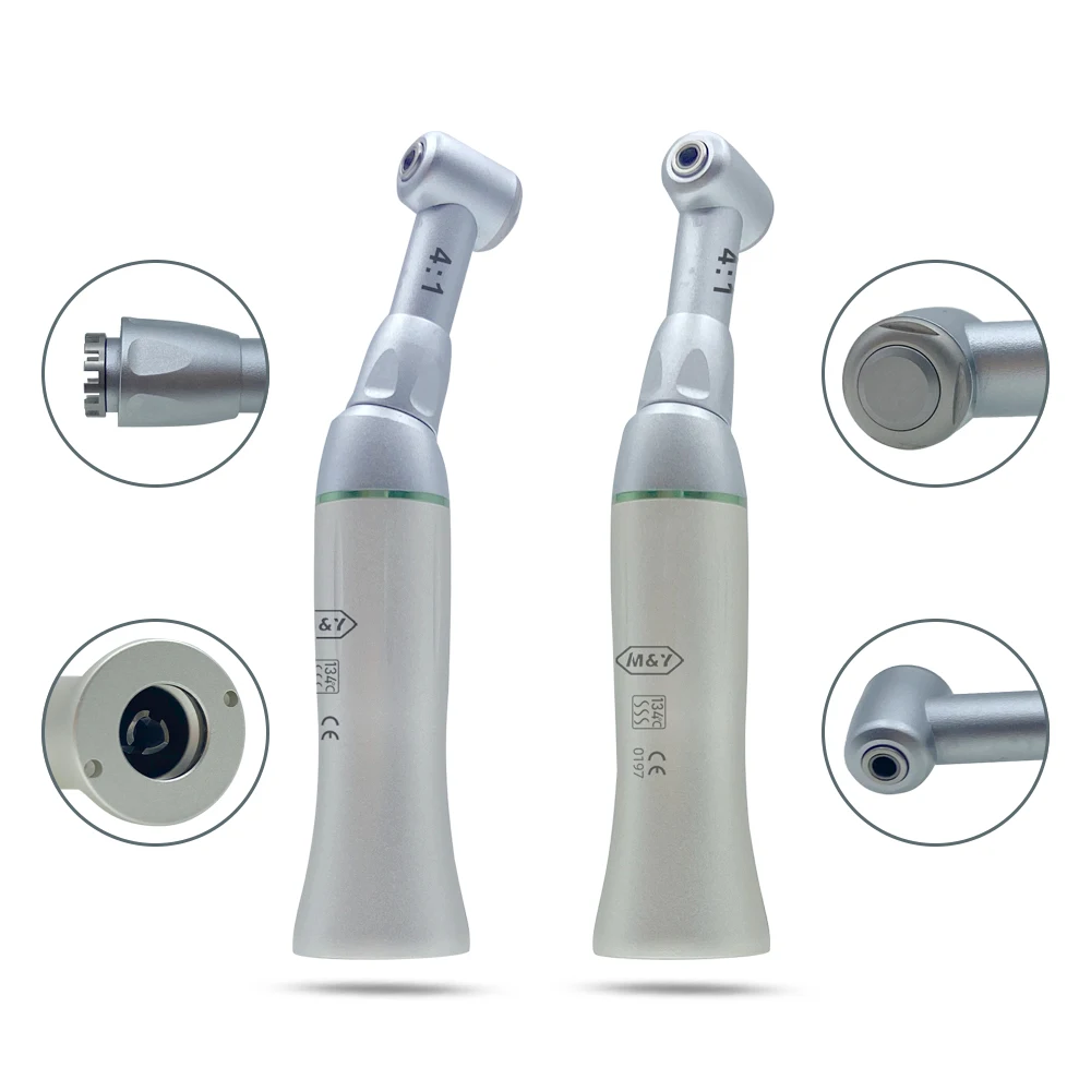 

de ntal 4:1 Push Button Contra Angle Fit E-type Endo Handpiece for Hand File Reciprocation External Waterway Dentists Equipment