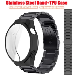 TPU Case+Stainless Steel Strap For Huawei Watch GT5 Pro 46mm Soft Full Cover Protective Shell For Huawei Watch GT 5 46MM Band