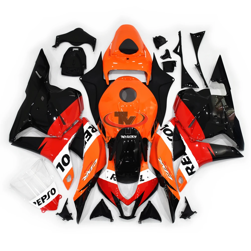 

Motorcycle Full Fairing Kit Orange red black color combination For CBR600RR 2009-2012 Bodywork Cowling ABS Fit CBR600 RR F5