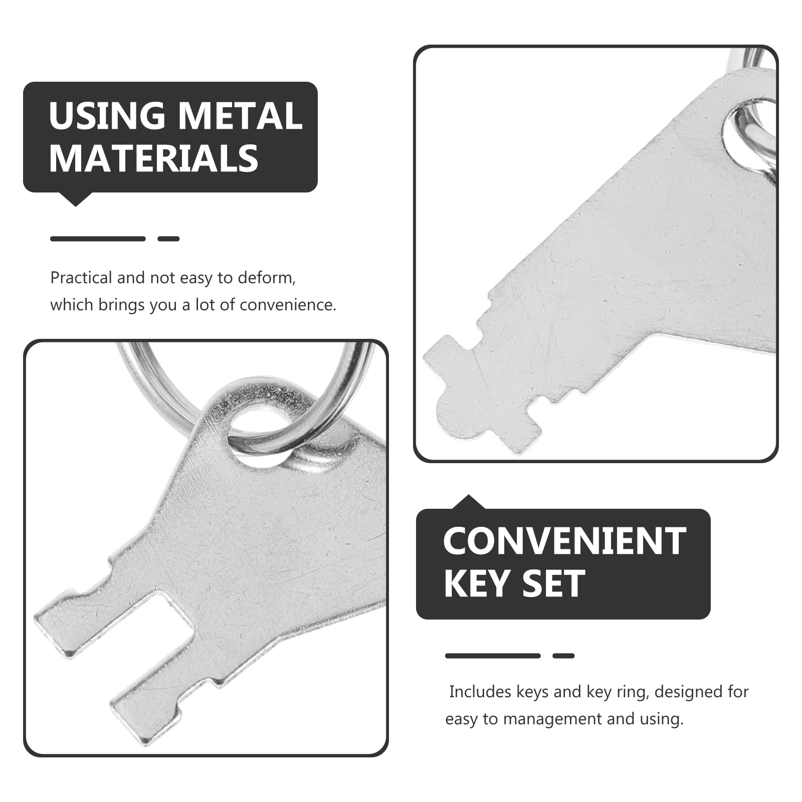 Universal Dispenser Key Paper Towel Toilet 5 Rings Metal 5-pack Tissue Replacement Commercial Keys