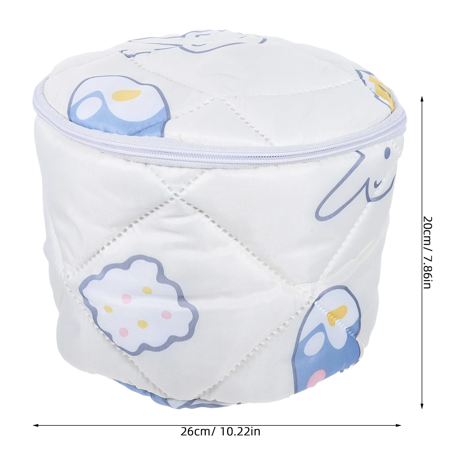 Insulated Round Ice Cream Bucket Cover with Zipper, Aluminum Foil Lined Cooler Sleeve for Cold Retention