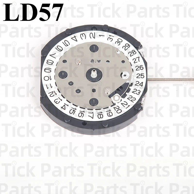 New China LD57 Quartz Movement 6hands 6.9.12 Small Second Watch Movement Repair and Replacement Parts