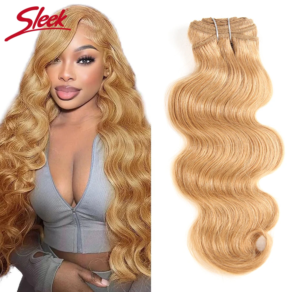 sleek-malaysia-body-wave-double-drawn-remy-human-hair-bundles-honey-blonde-27-colored-16-24-inches-human-hair-extension